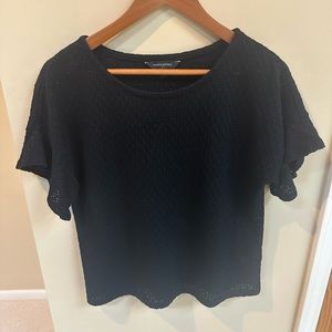 Banana Republic Flutter Sleeve Eyelet Unlined Top size S